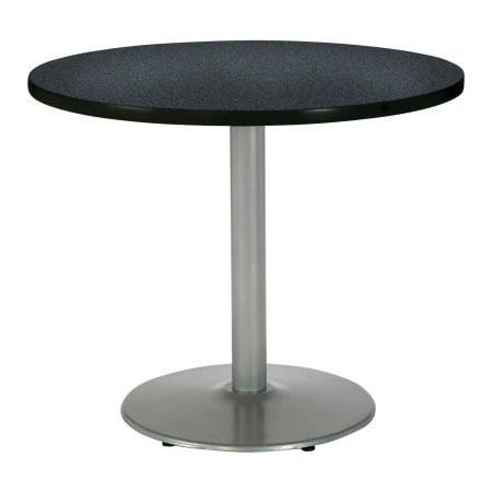 Kfi KFI 42" Round Restaurant Table, Graphite Nebula Table/Silver Base T42RD-B1922-SL-GRN